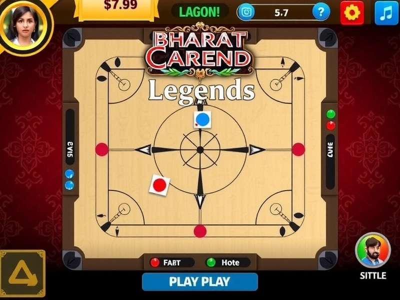 Bharat Carrom Legend - Actual Gameplay Showing Coin Movement and Striker Control Bharat Carrom Legend Gameplay